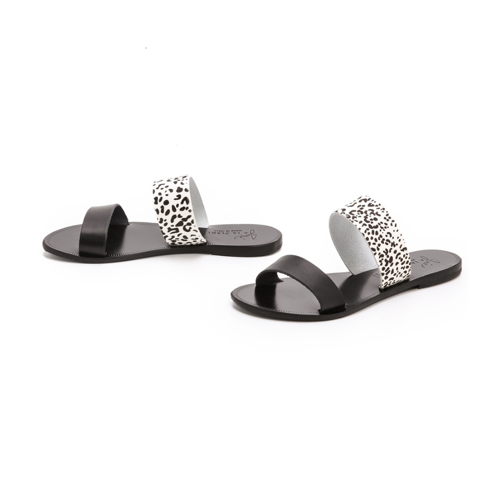 Joie Black & White high End Leather Sandals 6.5